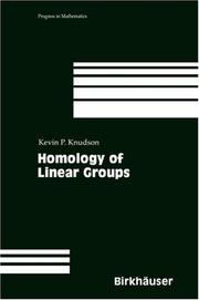 Front cover of Homology of Linear Groups by Kevin P. Knudson