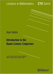 Cover of Introduction to the Baum-Connes conjecture by Alain Valette