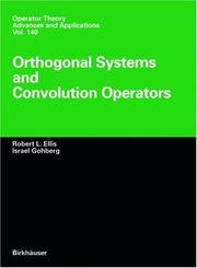 Cover of Orthogonal systems and convolution operators by Robert Ellis