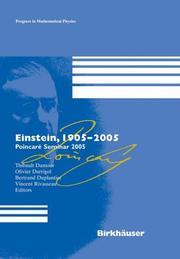Front cover of Einstein, 1905-2005 by Poincaré Seminar (7th 2005 Institut Henri Poincaré)
