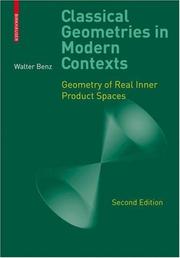 Front cover of Classical geometries in modern contexts by Walter Benz