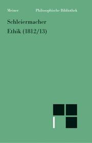 Front cover of Ethik (1812/13) by Friedrich Schleiermacher