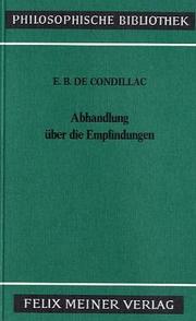 Front cover of Traité des sensations by Etienne Bonnot de Condillac