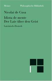 Cover of Der Laie über den Geist = by Cardinal Nicholas of Cusa