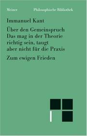 Cover of Über den Gemeinspruch by Immanuel Kant