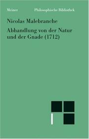 Front cover of Traité de la nature et de la grâce by Nicolas Malebranche