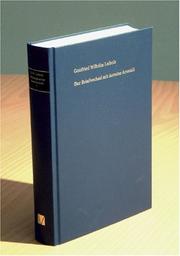 Cover of Philosophischer Briefwechsel by Gottfried Wilhelm Leibniz