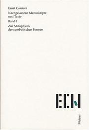 Cover of Zur Metaphysik der symbolischen Formen by Ernst Cassirer