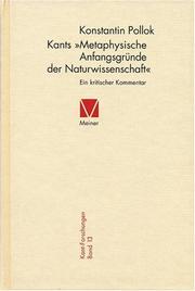 Cover of Kants "Metaphysische Anfangsgründe der Naturwissenschaft" by Konstantin Pollok