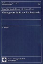 Cover of Ökologische Ethik und Rechtstheorie by Julian Nida-Rümelin