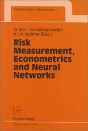 Front cover of Risk measurement, econometrics, and neural networks by Karlsruher Ökonometrie-Workshop (6th 1997)