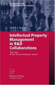 Front cover of Intellectual Property Management in R&D Collaborations by Martin A. Bader