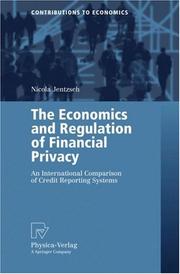 Front cover of The Economics and Regulation of Financial Privacy by Nicola Jentzsch