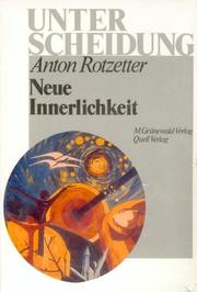 Front cover of Neue Innerlichkeit by Anton Rotzetter