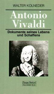 Cover of Antonio Vivaldi by Walter Kolneder