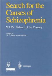 Front cover of Search for the causes of schizophrenia by W. F. Gattaz