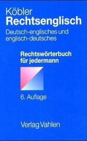 Cover of Rechtsenglisch by Gerhard Köbler