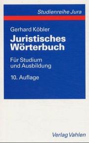 Cover of Juristisches Wörterbuch by Gerhard Köbler