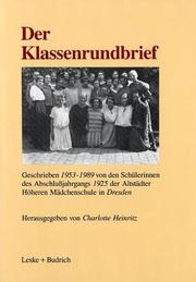 Front cover of Der Klassenrundbrief by Charlotte Heinritz