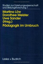 Front cover of Pädagogik im Umbruch by Martina Löw
