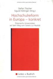 Front cover of Hochschulreform in Europa--konkret by Stefan Titscher