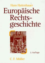 Cover of Europäische Rechtsgeschichte by Hans Hattenhauer
