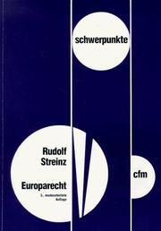 Front cover of Europarecht by Rudolf Streinz