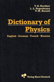 Front cover of Dictionary of physics by Novikov, V. D.
