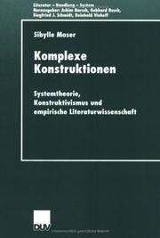 Cover of Komplexe Konstruktionen by Sibylle Moser