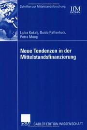 Front cover of Neue Tendenzen in der Mittelstandsfinanzierung by Ljuba Kokalj