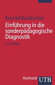 Front cover of Einführung in die sonderpädagogische Diagnostik by Konrad Bundschuh