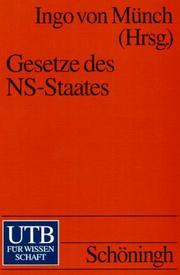 Cover of Gesetze des NS-Staates by Germany