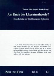 Front cover of Am Ende der Literaturtheorie? by Torsten Hitz