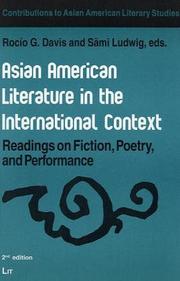 Front cover of Asian American literature in the international context by Rocío G. Davis