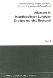 Cover of Advances in Interdisciplinary European Entrepreneurship Research by Michael Dowling