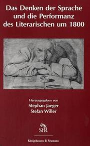 Front cover of Das Denken der Sprache und die Performanz des Literarischen um 1800 by Stephan Jaeger