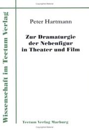 Cover of Zur Dramaturgie der Nebenfigur in Theater und Film by Peter Hartmann