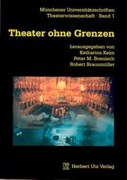 Cover of Theater ohne Grenzen by Hans-Peter Bayerdörfer