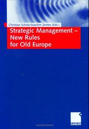 Front cover of Strategic Management- New Rules for Old Europe by Editors
