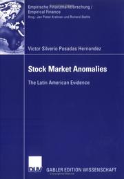 Front cover of Stock Market Anomalies by Victor Silverio Posadas Hernandez
