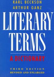 Cover of Literary terms by Karl E. Beckson