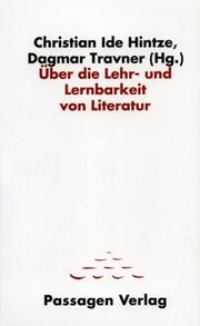 Front cover of Über die Lehr- und Lernbarkeit von Literatur (Passagen Literaturprogramm) (German Edition) by Christian Ide Hintze
