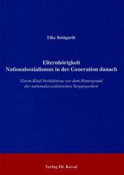 Cover of Elternhörigkeit by Elke Rottgardt