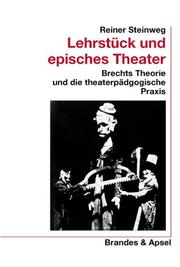 Cover of Lehrstück und episches Theater by Steinweg, Reiner