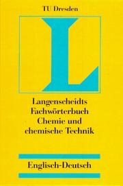Cover of Langenscheidts Fachwörterbuch Chemie und chemische Technik by Joachim Knepper