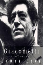 Cover of Giacometti by James Lord