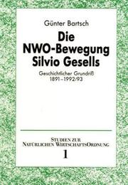Front cover of Die NWO-Bewegung Silvio Gesells by Günter Bartsch
