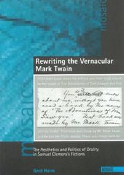 Cover of Rewriting the vernacular Mark Twain by Gerd Hurm