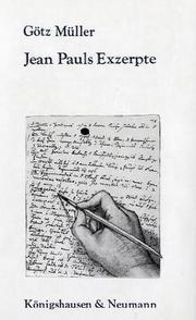 Cover of Jean Pauls Exzerpte by Jean Paul