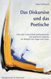 Cover of Das Diskursive und das Poetische by Peter Vollbrecht